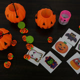 4E's Novelty 24 Pack Mini Pumpkin Buckets – 2.5" Halloween Treat Pails, Plastic Candy Buckets