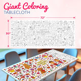 4E's Novelty Valentine Coloring Tablecloth & Stickers Set