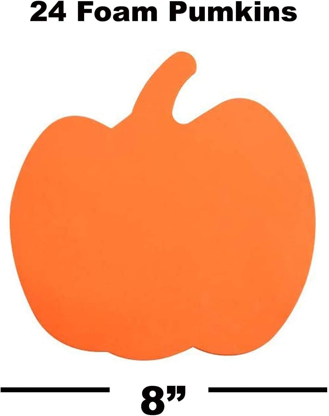 4E's Novelty 24 Pack Large Foam Pumpkins Craft Kit – 8" Halloween Crafts for Kids, Classroom Activities