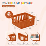 4E's Novelty 12 Pack Vibrant Boho Small Baskets for Classroom