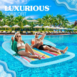 4E's Novelty 2-Person Pool Lounger: Heavy-Duty Float for Adults and Kids, Ideal for Beach and Backyard