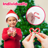4E's Novelty 100 Pack Christmas Mini Individually Wrapped Candy Canes