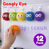 4E's Novelty 12 Pack Googly Eye Dry Erase Board Removals