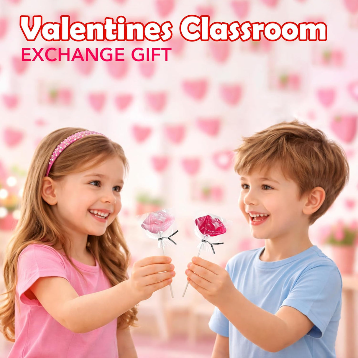 4E's Novelty 24 Pack Lip Lollipops, Individually Wrapped Yummy Lips Lollipop Bulk