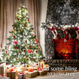 4E's Novelty 26 Pack Teardrop Acrylic Crystal Beads for Christmas Ornaments and Wedding Decor by 4E's Novelty"