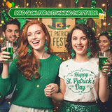 4E's Novelty St Patricks Day Large Acrylic Green Shamrock Earrings for Women