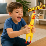 4E's Novelty 12 Inch Giant Screaming Rubber Chicken Toy Yellow