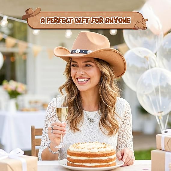 4E's Novelty Cowboy Camel Hat for Men & Women Premium Felt Cowgirl Hats