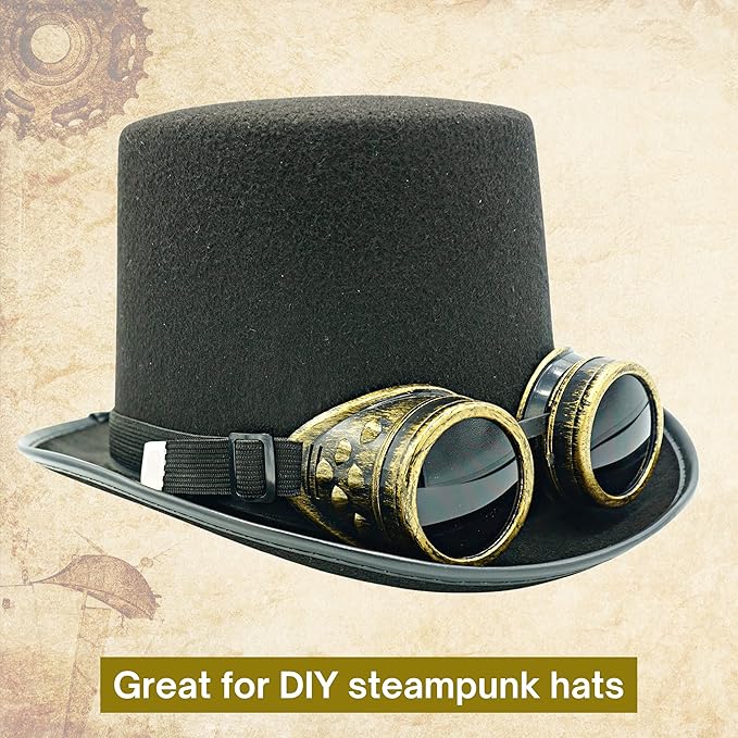 6" Black Felt Top Hat - Magician or Snowman Costume Accessory