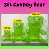 4E's Novelty 36'' Giant Inflatable Gummy Bears – 2-Pack Party Decorations & Toys