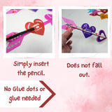 4E's Novelty 36-Pack Valentine Pencil Set – Pencils, Cards & Erasers for Classroom Gifts