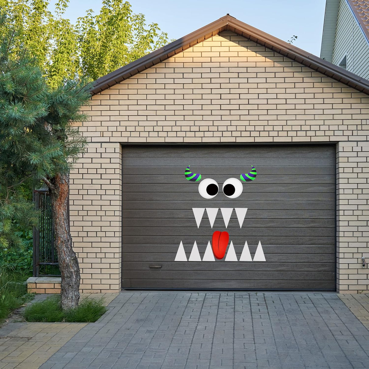 4E's Novelty Monster Trunk Huge Eye Halloween Decor Kit – Trunk or Treat Car Decorations for SUVs, Reusable Monster Theme