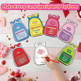 4E's Novelty 24 Pack Classroom Valentine Cards with Tic Tac Toe Keychains