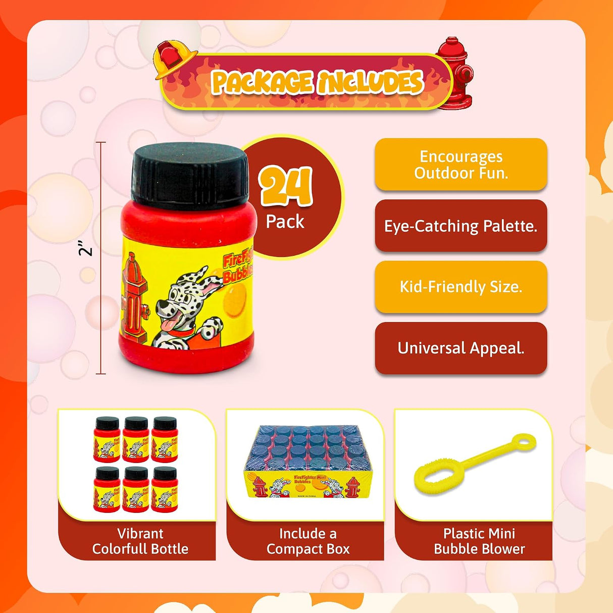 4E’s Novelty 24 Mini Bubbles Bulk – Dog Themed Party Favors for Kids Goodie Bags