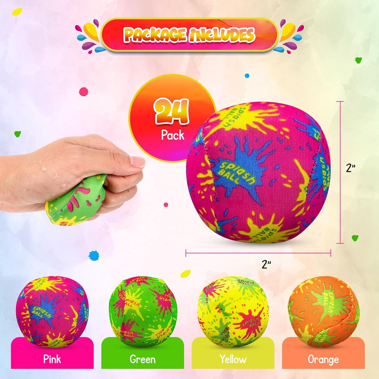 4E's Novelty Quick Fill Magnetic Reusable Water Balloons - 24 Pack for Endless Summer Fun