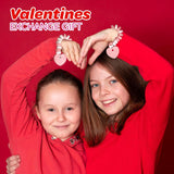 4E's Novelty 30 Packs Heart Candy Bracelet, Valentine Candies Bracelets Individually Wrapped