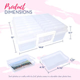 4E's Novelty 16 Pack Clear Photo Storage Box with 4x6 Photo Cases