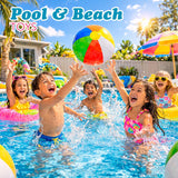 4E's Novelty 16 Inch Inflatable Beach Balls Bulk 24 Pack Beach Ball