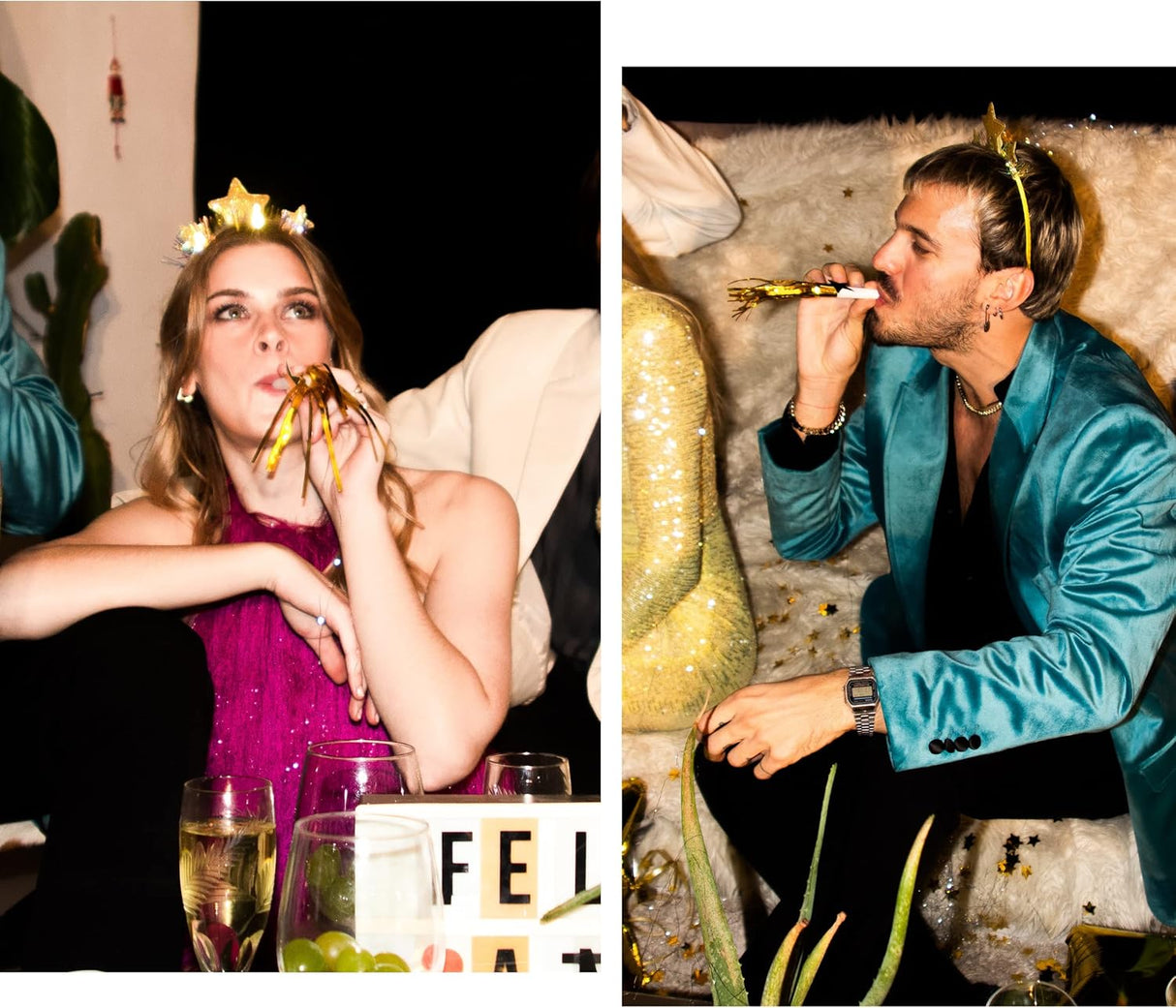 4E's Novelty 50 Pack NYE Noisemakers – New Years Eve Party Supplies