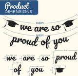 4E's Novelty 2026 Black Glitter Graduation Banner – We Are So Proud of You