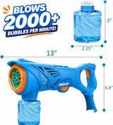 4E's Novelty Automatic Bubbles Gun With Bottle Bubble Solution Refill