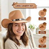 4E's Novelty Cowboy Camel Hat for Men & Women Premium Felt Cowgirl Hats