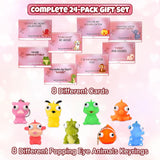 4E's Novelty 24 Pack Valentines Cards with Popping Eye Animals