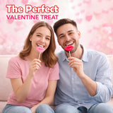 4E's Novelty 24 Pack Lip Lollipops, Individually Wrapped Yummy Lips Lollipop Bulk