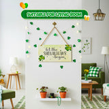4E's Novelty Hanging St. Patricks Day Shamrock Wood Decor Sign