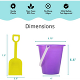 4E’s 12 Pack Beach Buckets with Shovels – Durable Sand Buckets for Kids Perfect for Outdoor Play