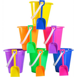 4E’s 12 Pack Beach Buckets with Shovels – Durable Sand Buckets for Kids Perfect for Outdoor Play