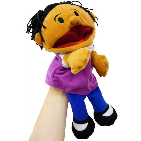 4E’s Hand Puppets for Kids 8-Pack – Movable Mouth Plush Puppet Show Fun