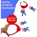 4E’s Novelty 10 Pack 4th of July Headband – Patriotic Accessories for Kids & Adults