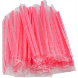 4E’s Novelty 100 Pink Heart Shaped Straws – Individually Wrapped Fun Straws for Valentine’s Day