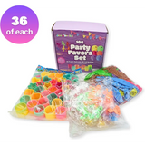 4E’s Novelty 108 Pcs Party Favors for Kids 8-12 – Punch Balloons Coil Springs Stretchy Men Bulk Set