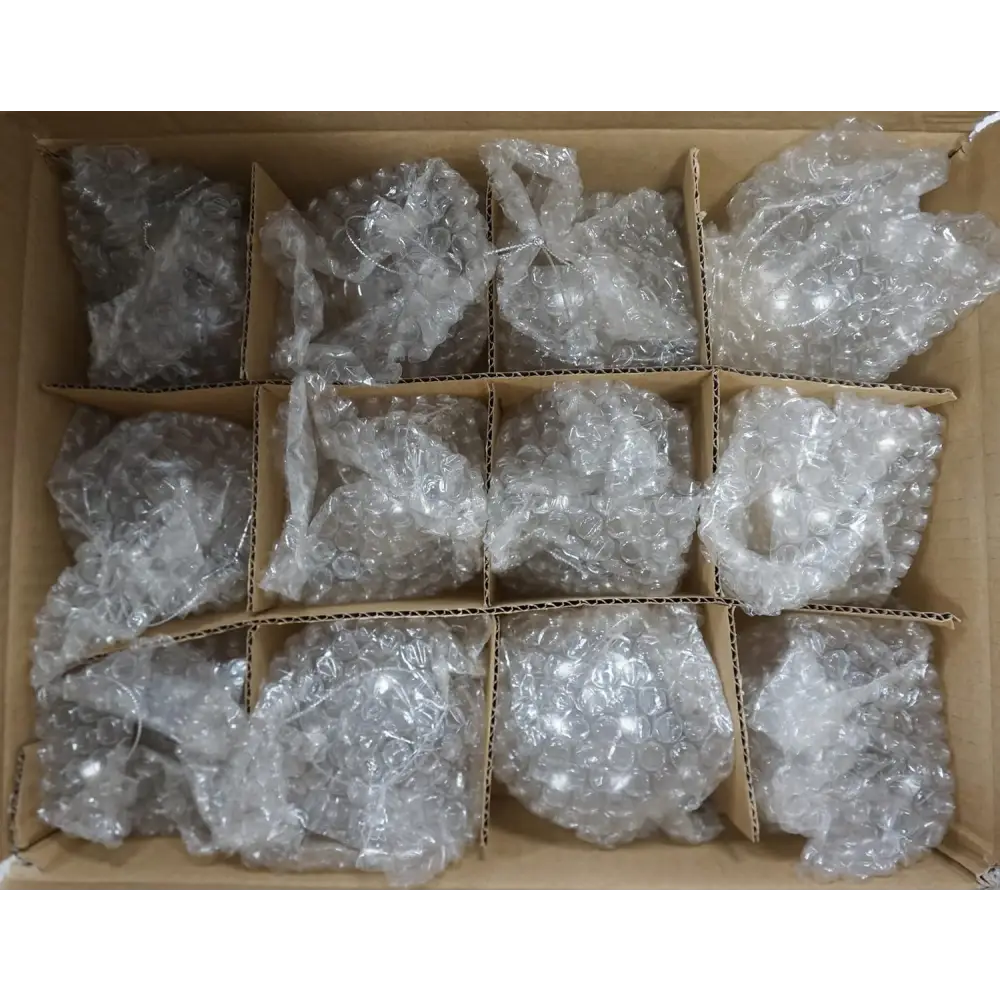 4E’s Novelty 12 Pack 3.15 Inch Glass Christmas Ornament Balls - Large 80mm Fillable Clear Ornaments for Crafts Silver