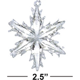 4E’s Novelty 12 Pack Clear Glass Snowflake Ornaments – Sparkling Christmas Tree Decorations Handcrafted Holiday Charm