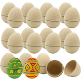 4E’s Novelty 12 Pack DIY Paper Mache Easter Eggs – Paintable & Fillable for Easter Crafts