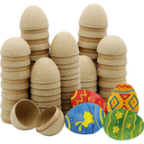 4E’s Novelty 12 Pack DIY Paper Mache Easter Eggs – Paintable & Fillable for Easter Crafts