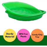 4E’s Novelty 12 Pack Green Leaf Plates for Luau Party Decorations – Cute Luau Party Trays Perfect Hawaiian Party