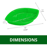 4E’s Novelty 12 Pack Green Leaf Plates for Luau Party Decorations – Cute Luau Party Trays Perfect Hawaiian Party