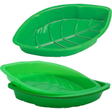 4E’s Novelty 12 Pack Green Leaf Plates for Luau Party Decorations – Cute Luau Party Trays Perfect Hawaiian Party