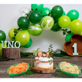 4E’s Novelty 12 Pack Green Leaf Plates for Luau Party Decorations – Cute Luau Party Trays Perfect Hawaiian Party