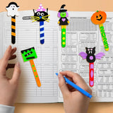 4E’s Novelty 12 Pack Halloween Bookmark Craft Kit – Foam Crafts for Kids Ages 4-8 8-12 Classroom Fun - Arts & Crafts
