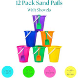 Brightly colored sand toys for kids, party favors, beach outings, or playgroups.