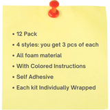4E’s Novelty 12 Pack Legend of Gingerbread Man Ornament Craft - Foam Christmas Ornaments Set for Ages 4-12 DIY