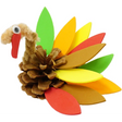 4E’s Novelty 12 Pack Pinecone Turkey Craft Kit - DIY Thanksgiving Crafts for Kids & Adults Turkey Arts and Crafts