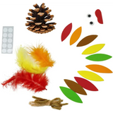 4E’s Novelty 12 Pack Pinecone Turkey Craft Kit - DIY Thanksgiving Crafts for Kids & Adults Turkey Arts and Crafts