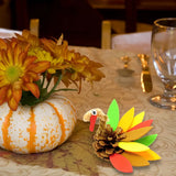 4E’s Novelty 12 Pack Pinecone Turkey Craft Kit - DIY Thanksgiving Crafts for Kids & Adults Turkey Arts and Crafts