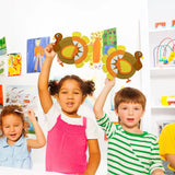 4E’s Novelty 12 Pack Thanksgiving Crafts for Kids - Foam Turkey Art & Craft Kits Fridge Magnets for Toddlers 3-8